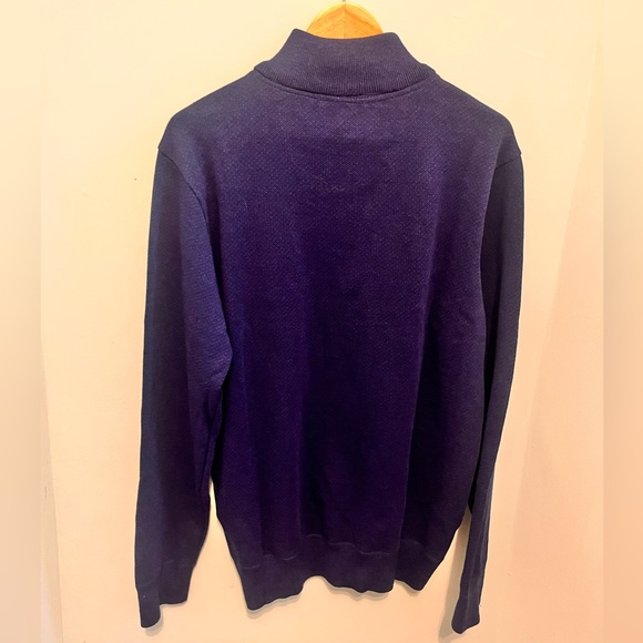 Robert Graham - Men’s Large - Zip-up Sweater - Blue - 80% Cotton 20% Polyester - - Picture 7 of 12